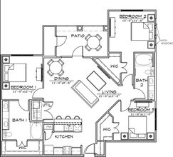3 BED / 2 BATH 120 floor plan